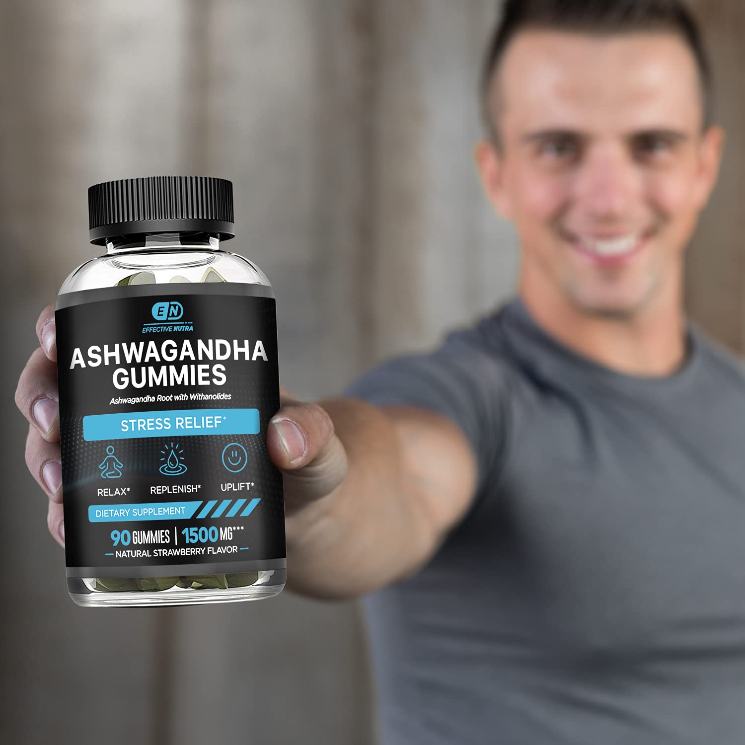 Vegan, gluten-free, non-GMO Ashwagandha gummies