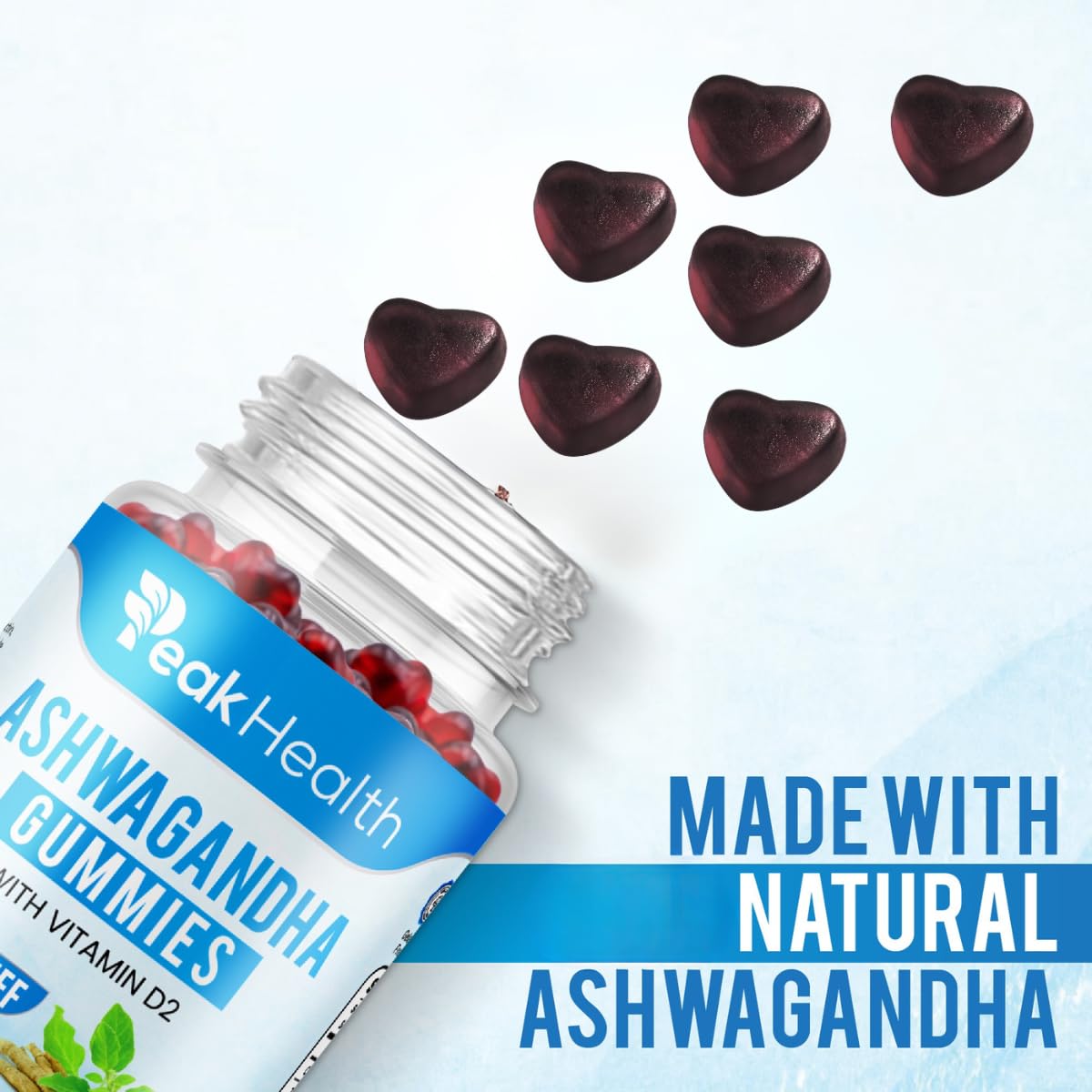 Ingredients panel of Ashwagandha Gummies - plant-based, vegan