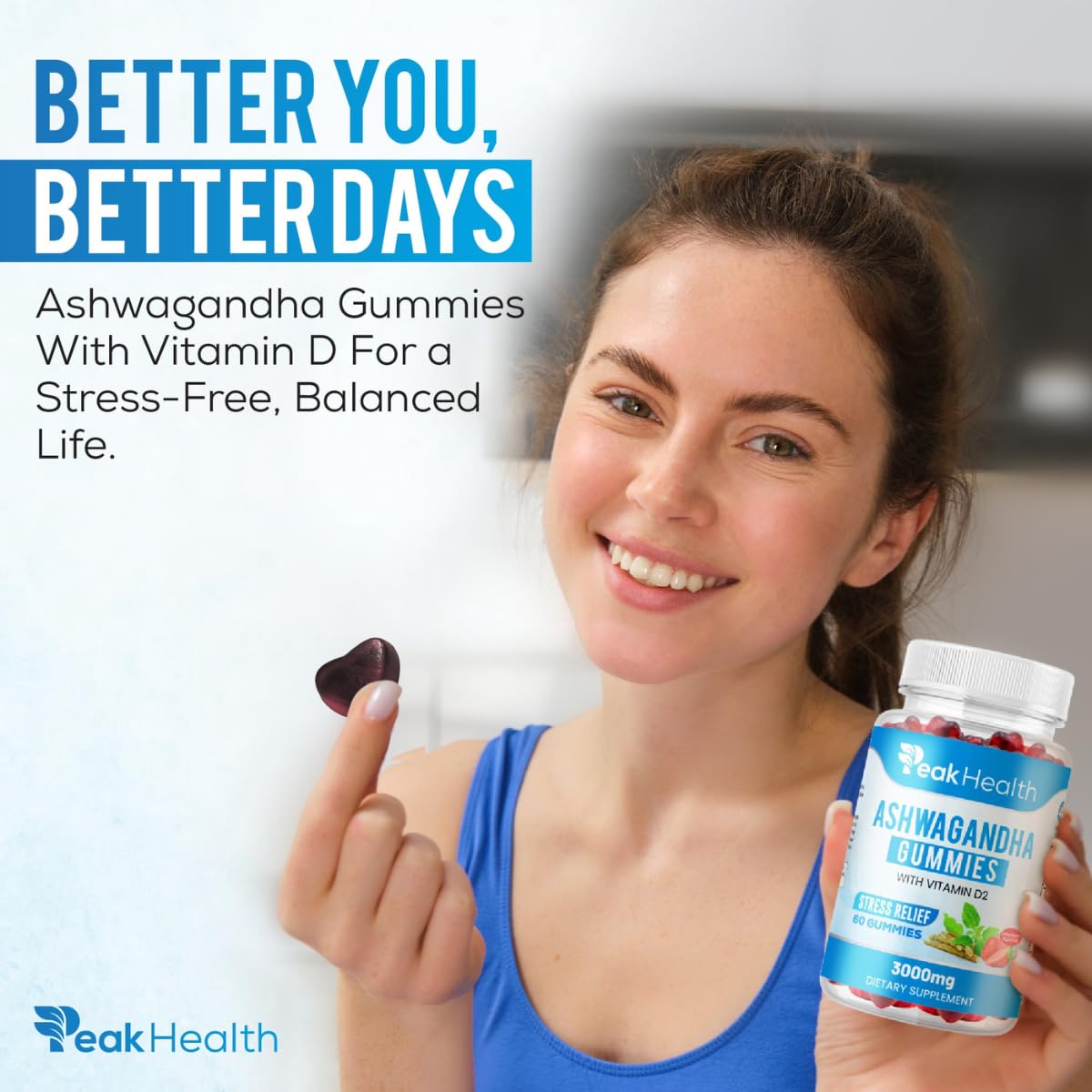 Mixed berry flavored gummies on white background