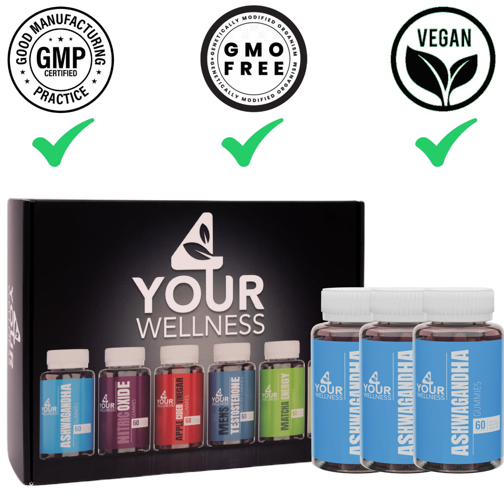 Icons showing vegan, non-GMO, gluten-free, kosher and gelatin-free