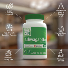 Lifestyle image with bottle and capsules