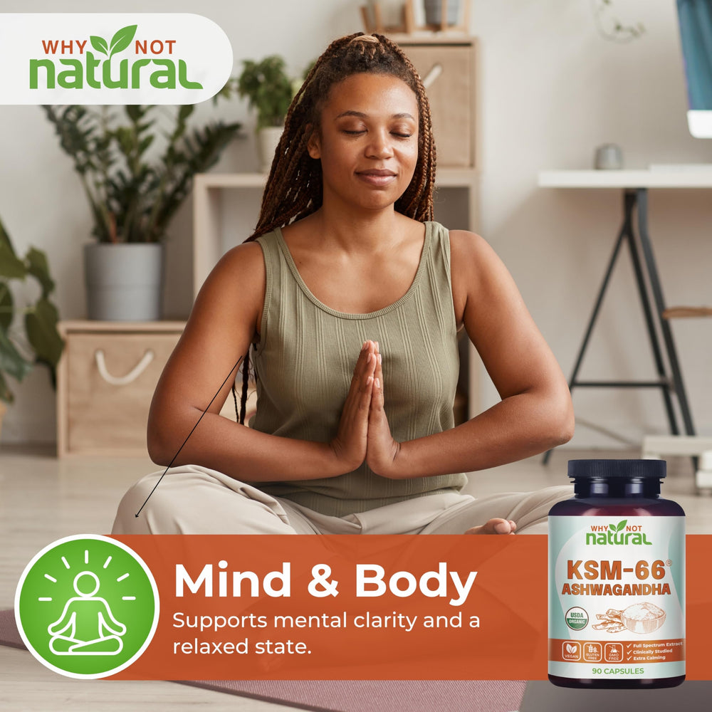 Wholesome packaging for Why Not Natural Ashwagandha KSM-66