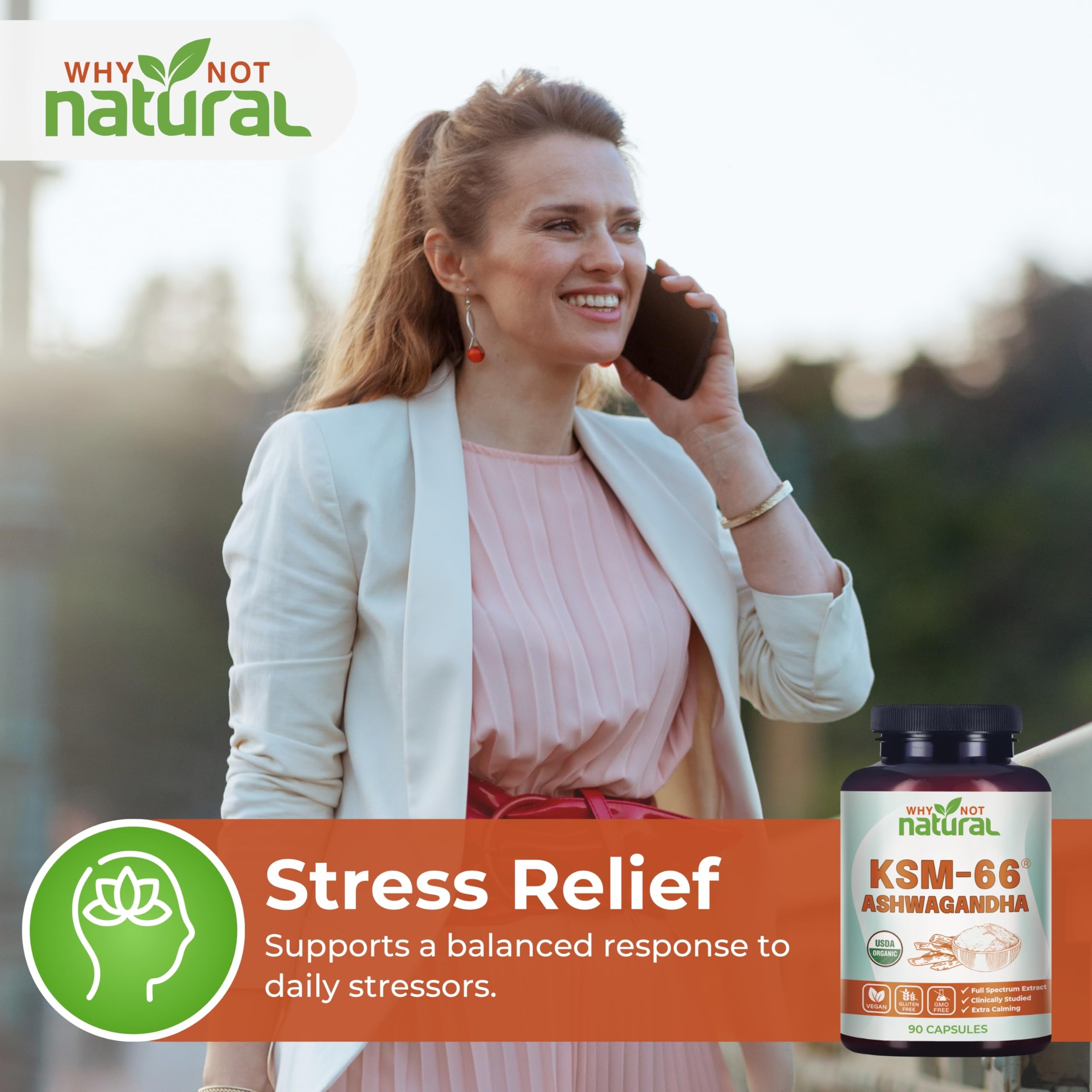 Natural ingredients and pure Ashwagandha KSM-66 capsule