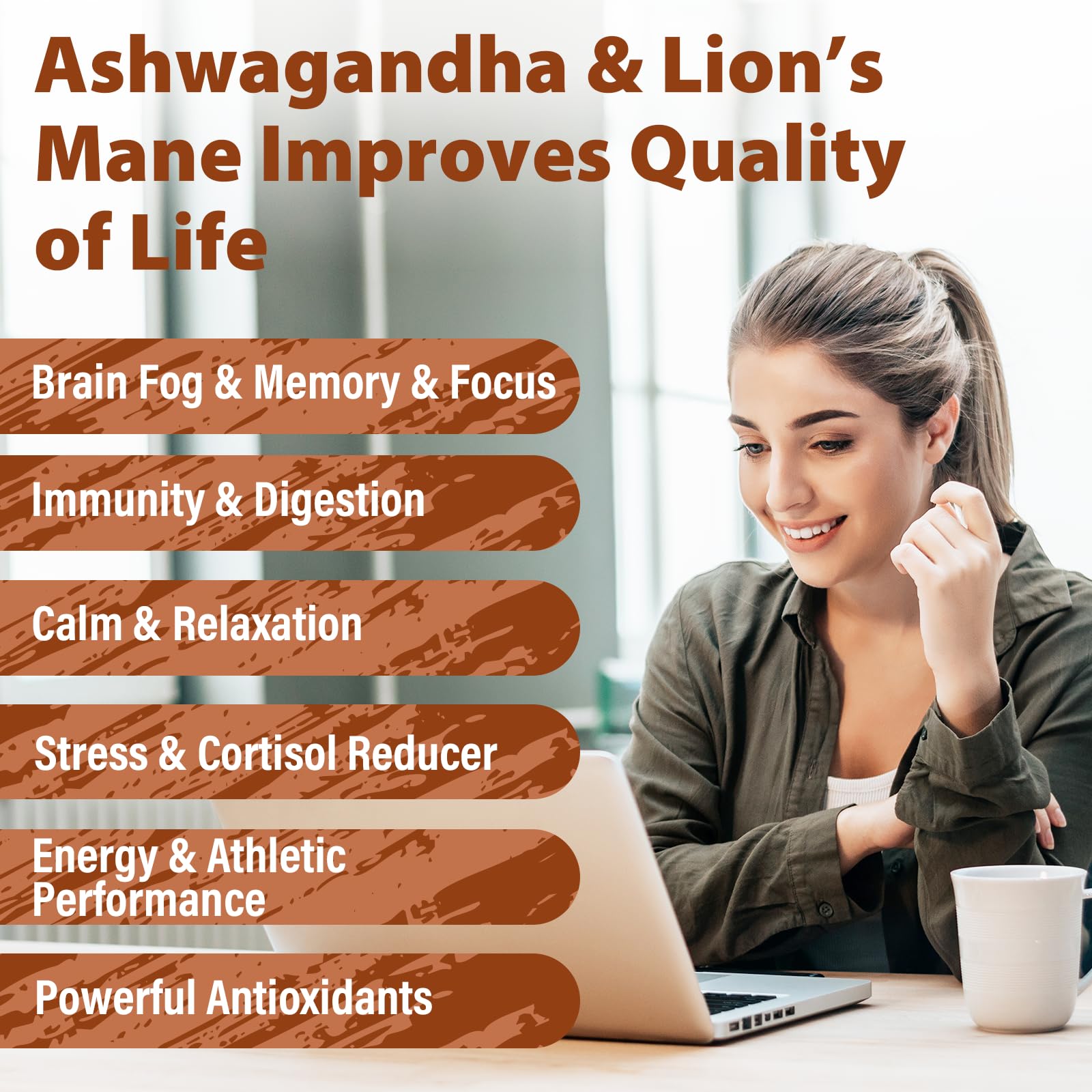 Product label showing 90 capsules and ingredient highlights