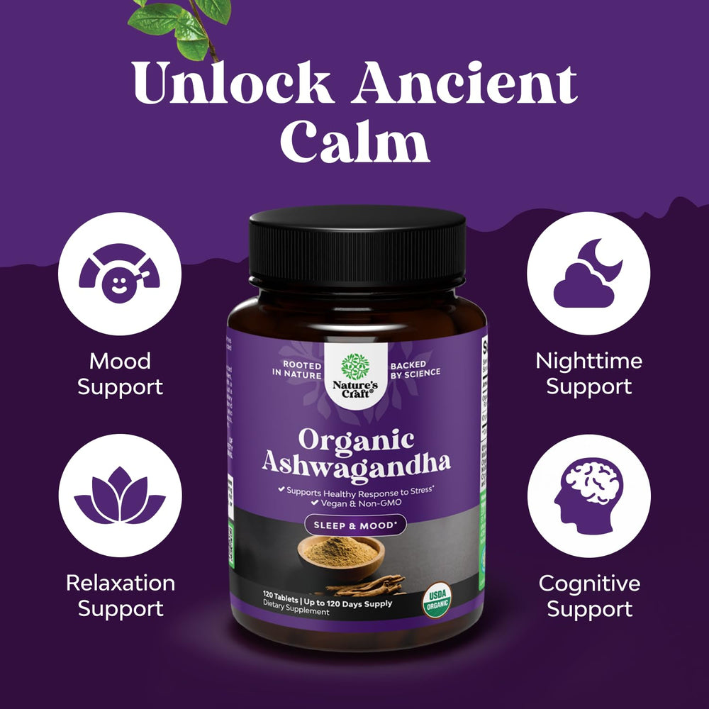 High-strength ashwaganda 120-count bottle