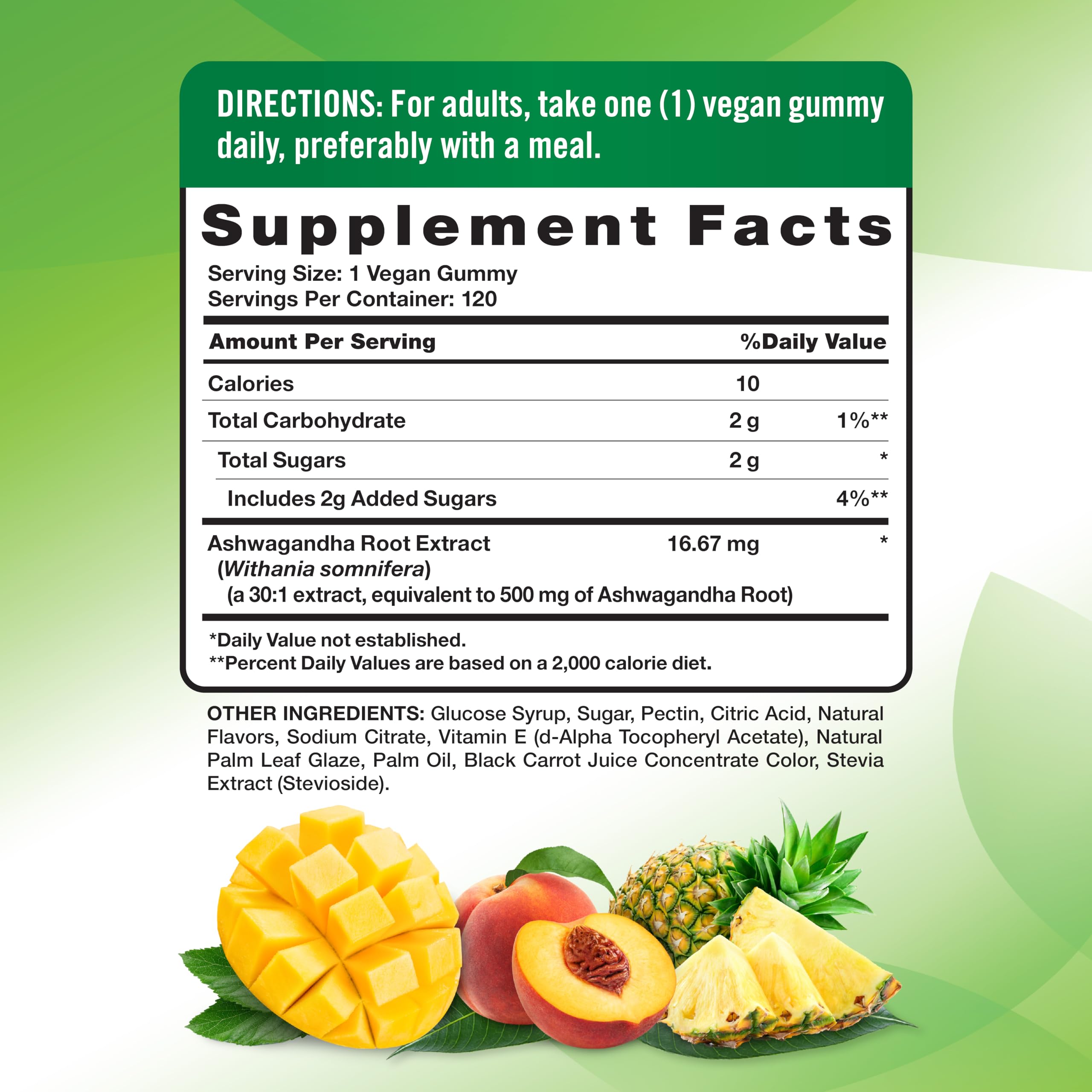 Ashwagandha Root 500 mg per serving graphic