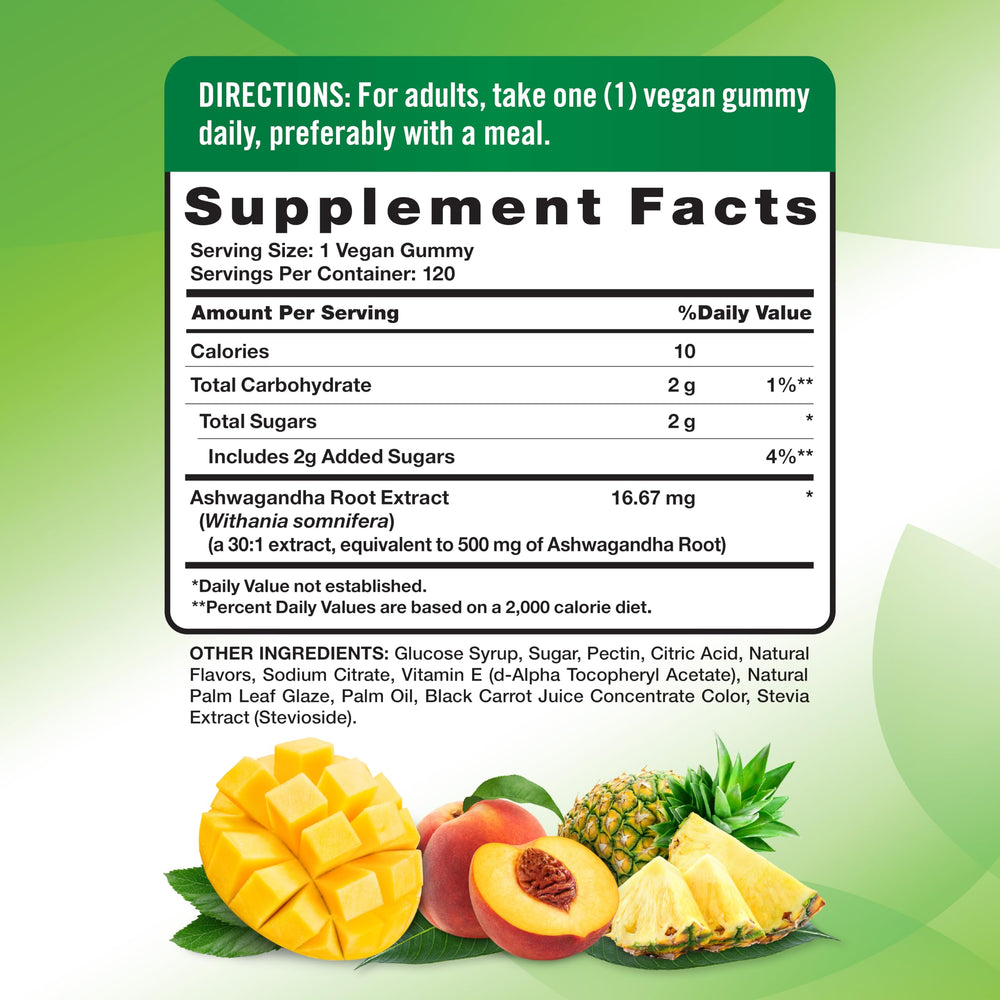 Ashwagandha Root 500 mg per serving graphic