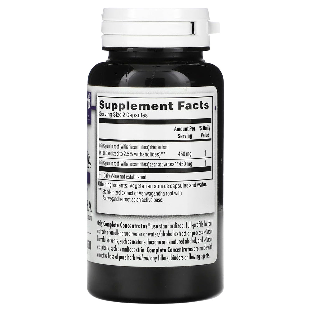 Close-up of Ashwagandha root extract capsules 450 mg