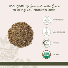 USDA Organic, Kosher and Non-GMO seals on Ashwagandha packaging