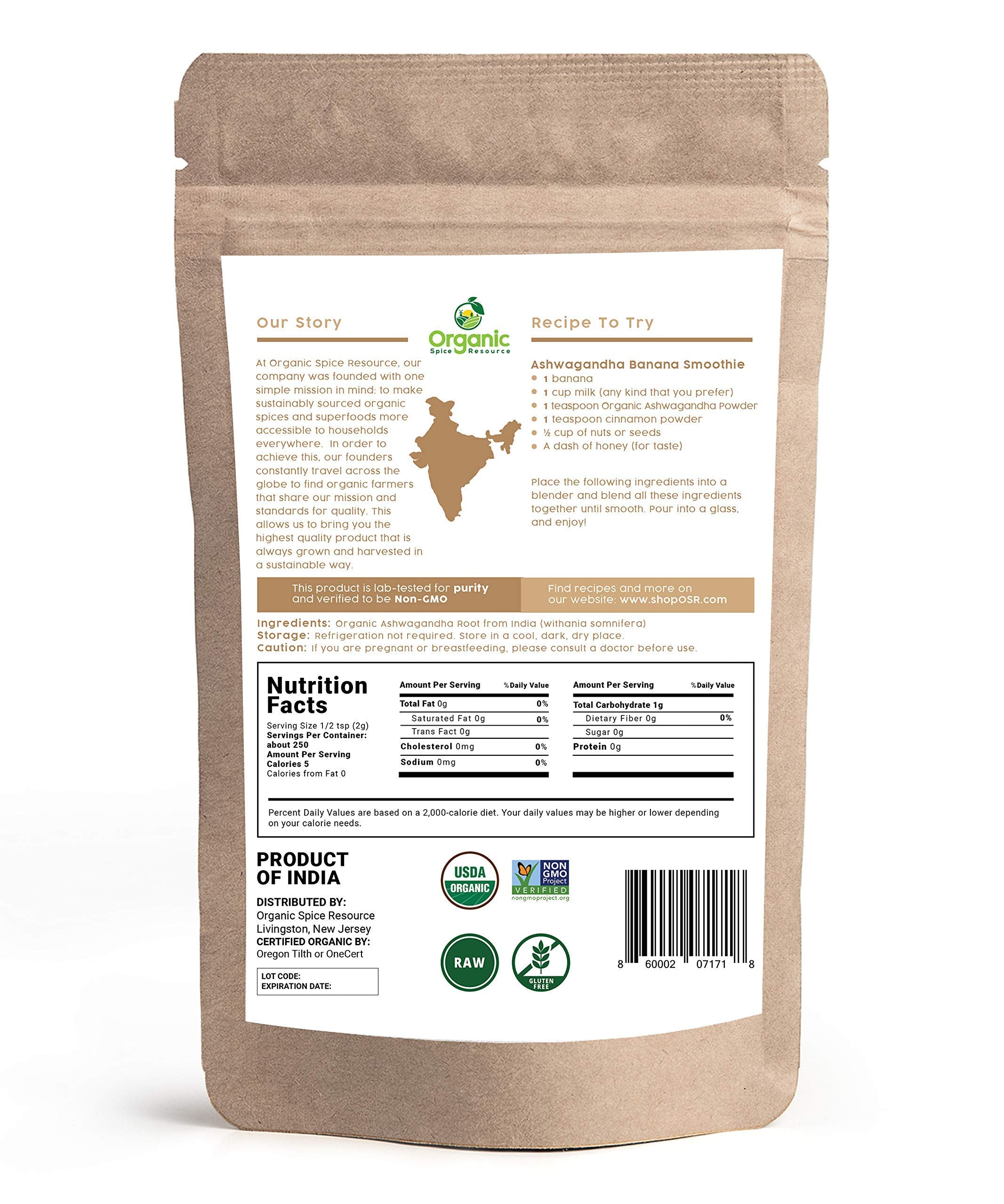 Close-up of fine Ashwagandha powder texture