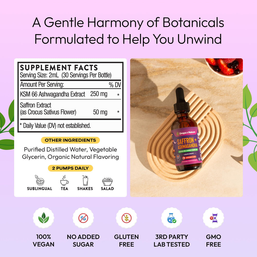 Two pumps of berry liquid supplement shown for daily dose