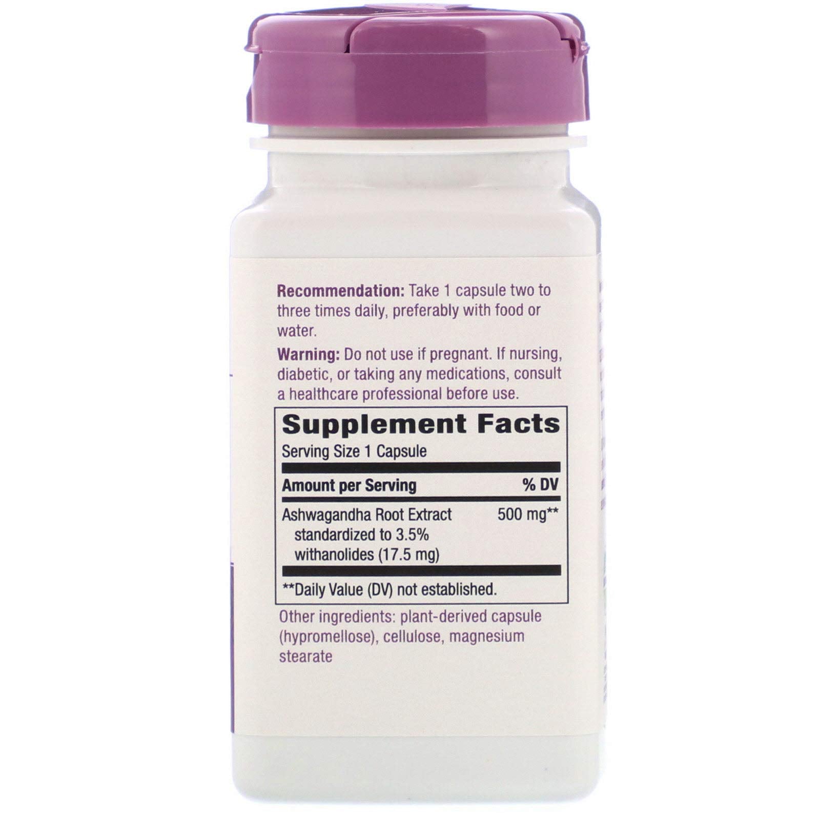 Premium ashwagandha extract supplement, gluten-free and vegan