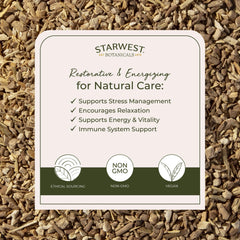 Ashwagandha root prepared for tea