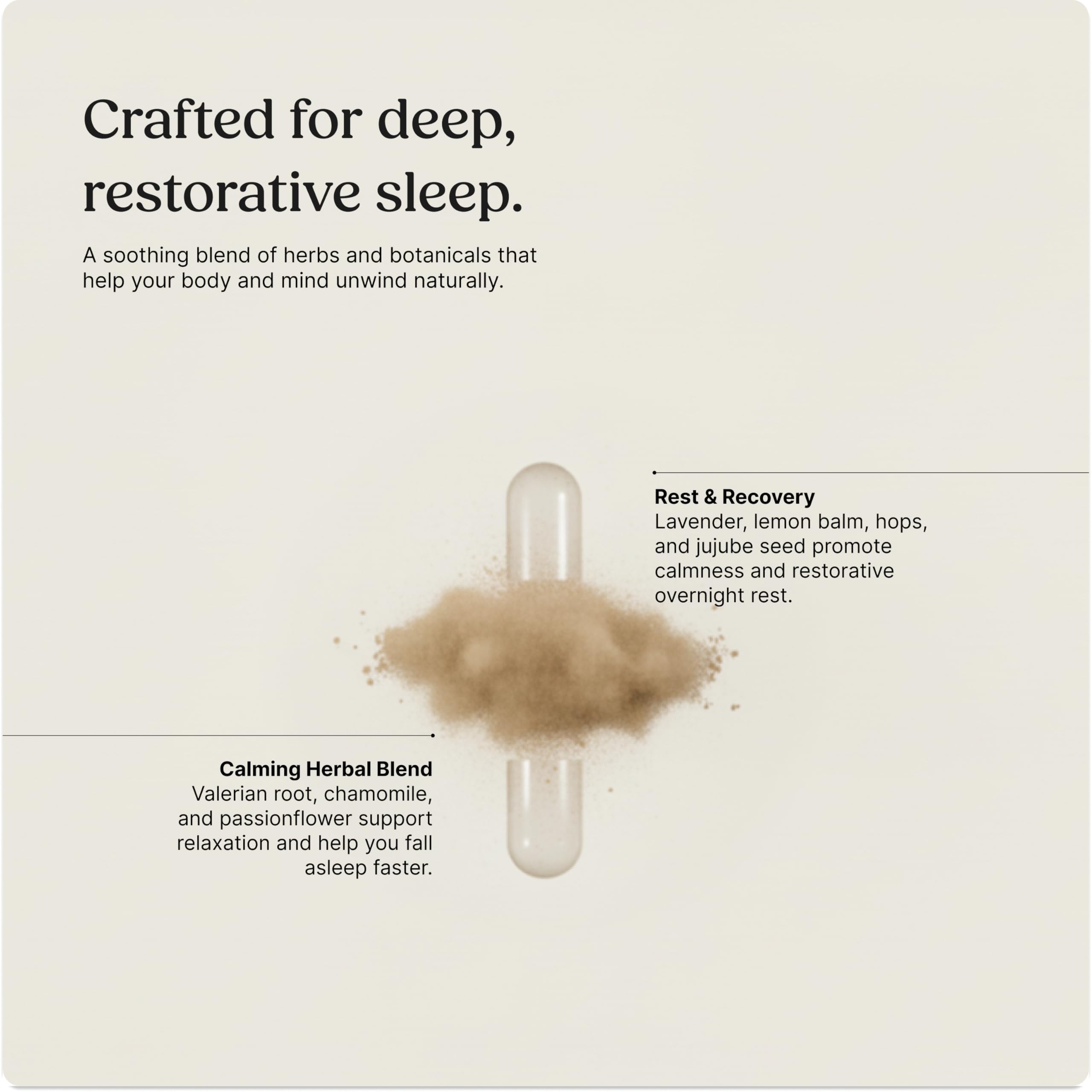 Close-up of Ashwagandha and Valerian root ingredients