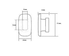 Close-up of soft silicone nose pads for Costa Maui and other eyeglasses