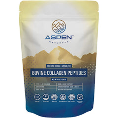 Aspen Naturals Grass-Fed Bovine Collagen Peptides Powder 3lb tub label