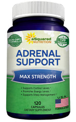 aSquared Nutrition Adrenal Support & Cortisol Manager bottle – 120 capsules