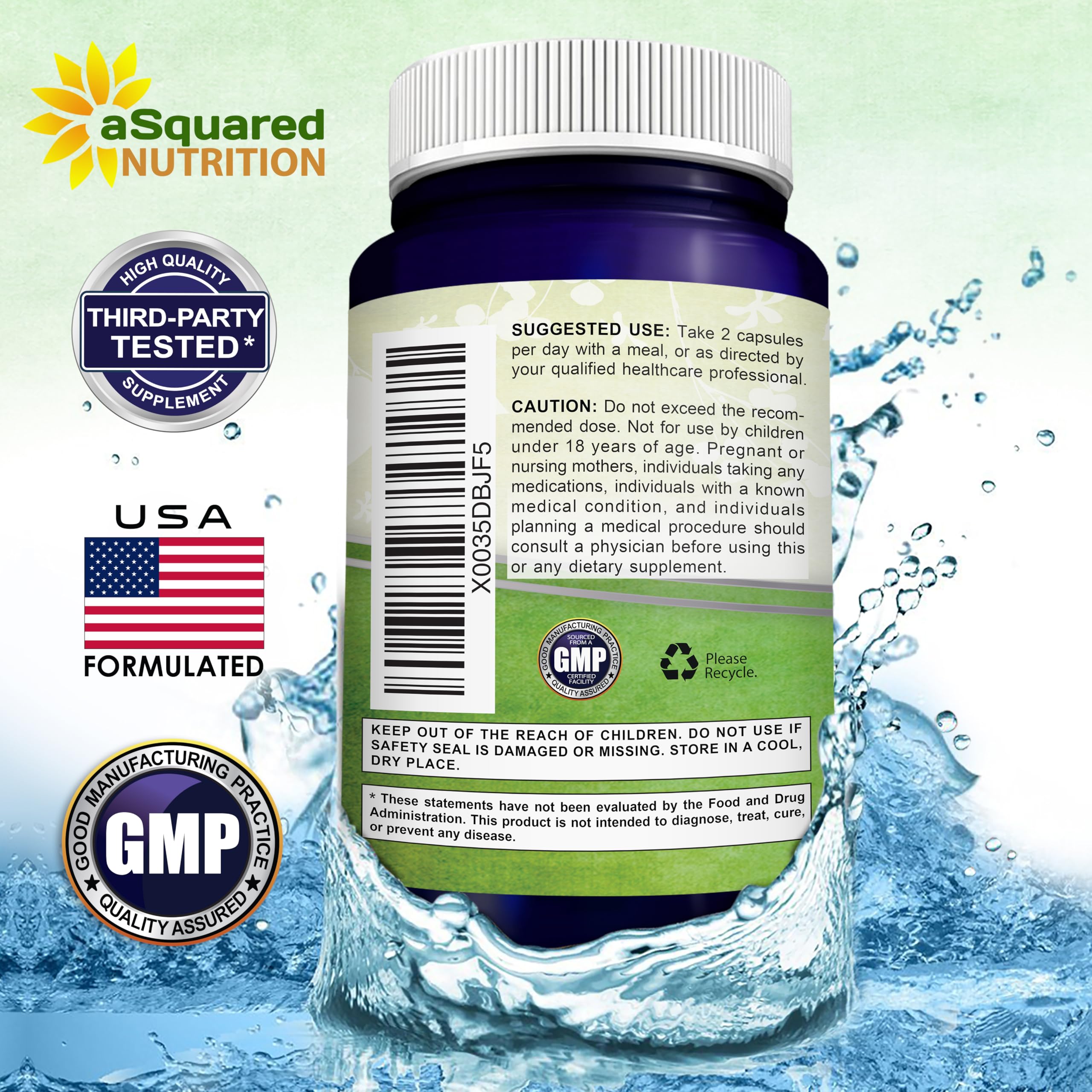 aSquared Nutrition bottle-with-glass-water illustrating hydration during daily routines