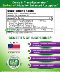 Red wine polyphenol extract graphic on label