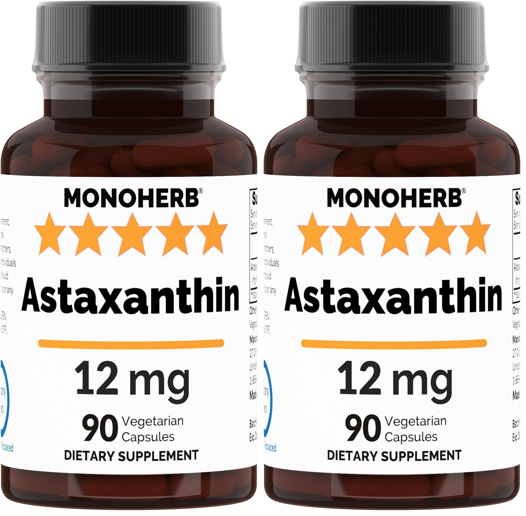 Astaxanthin 12 mg 90 Veg Capsules - Pack 2 - Image 1