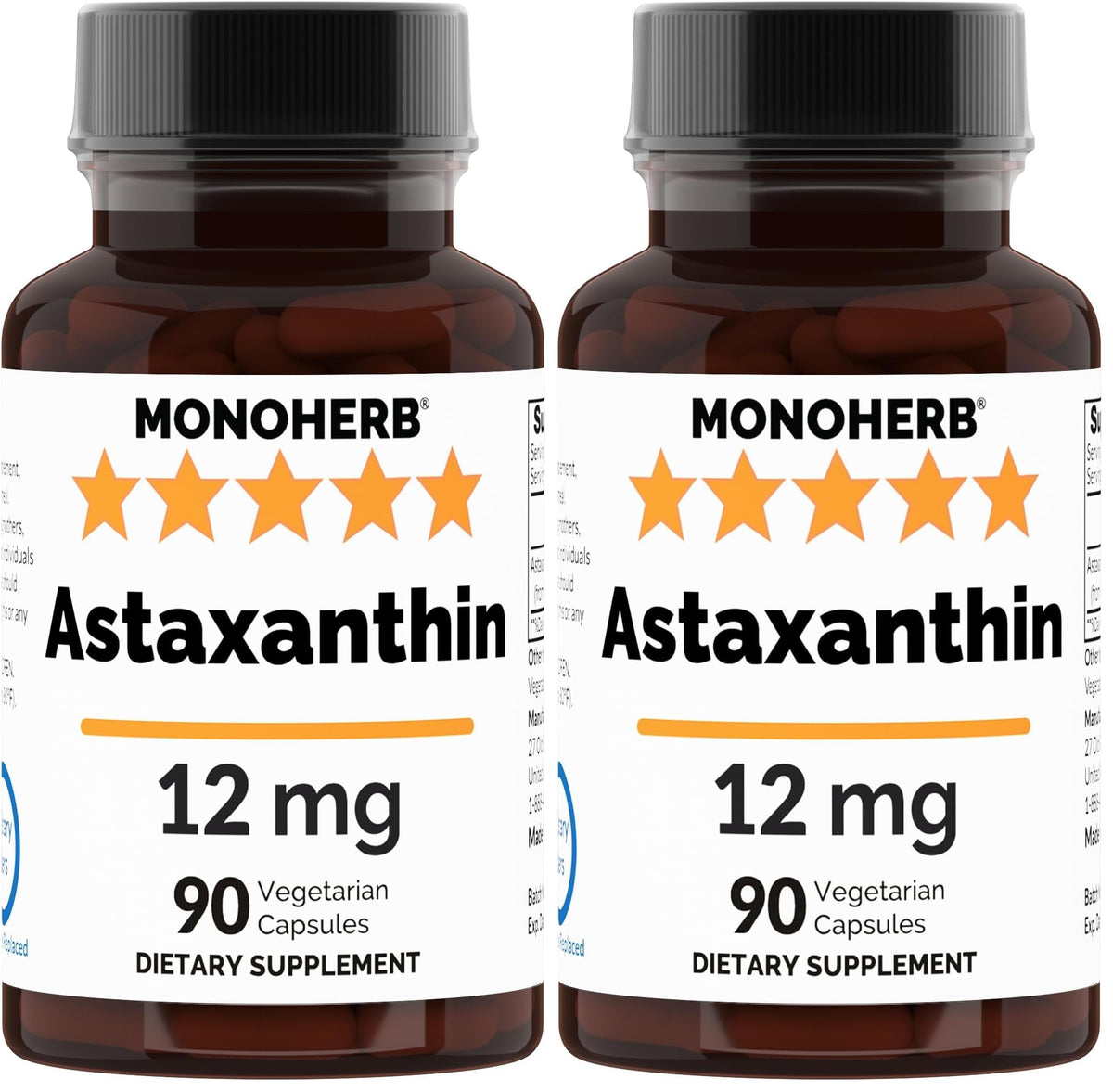 Astaxanthin 12 mg 90 Veg Capsules - Pack 2 - Image 1