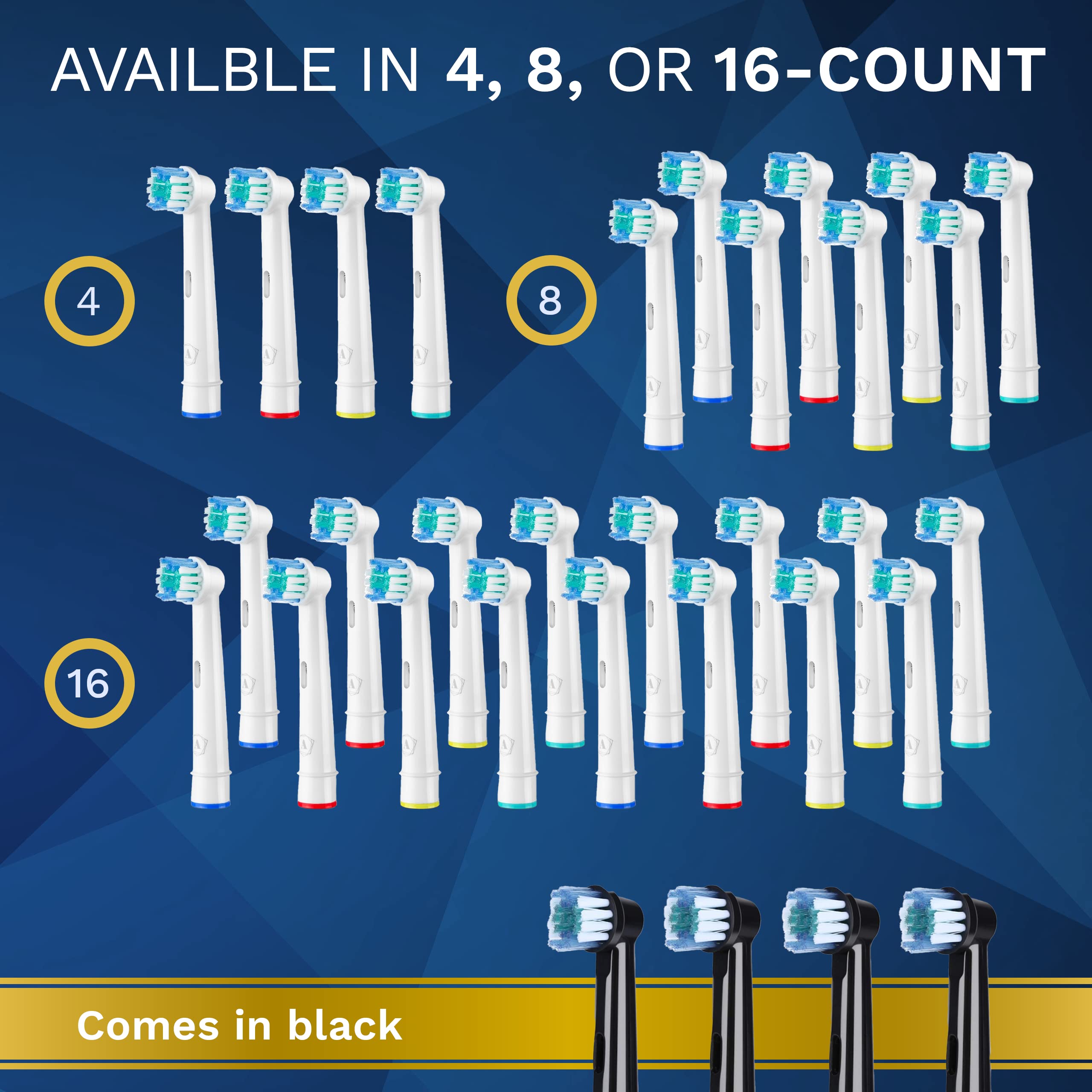 Durable Aster replacement heads for Oral-B