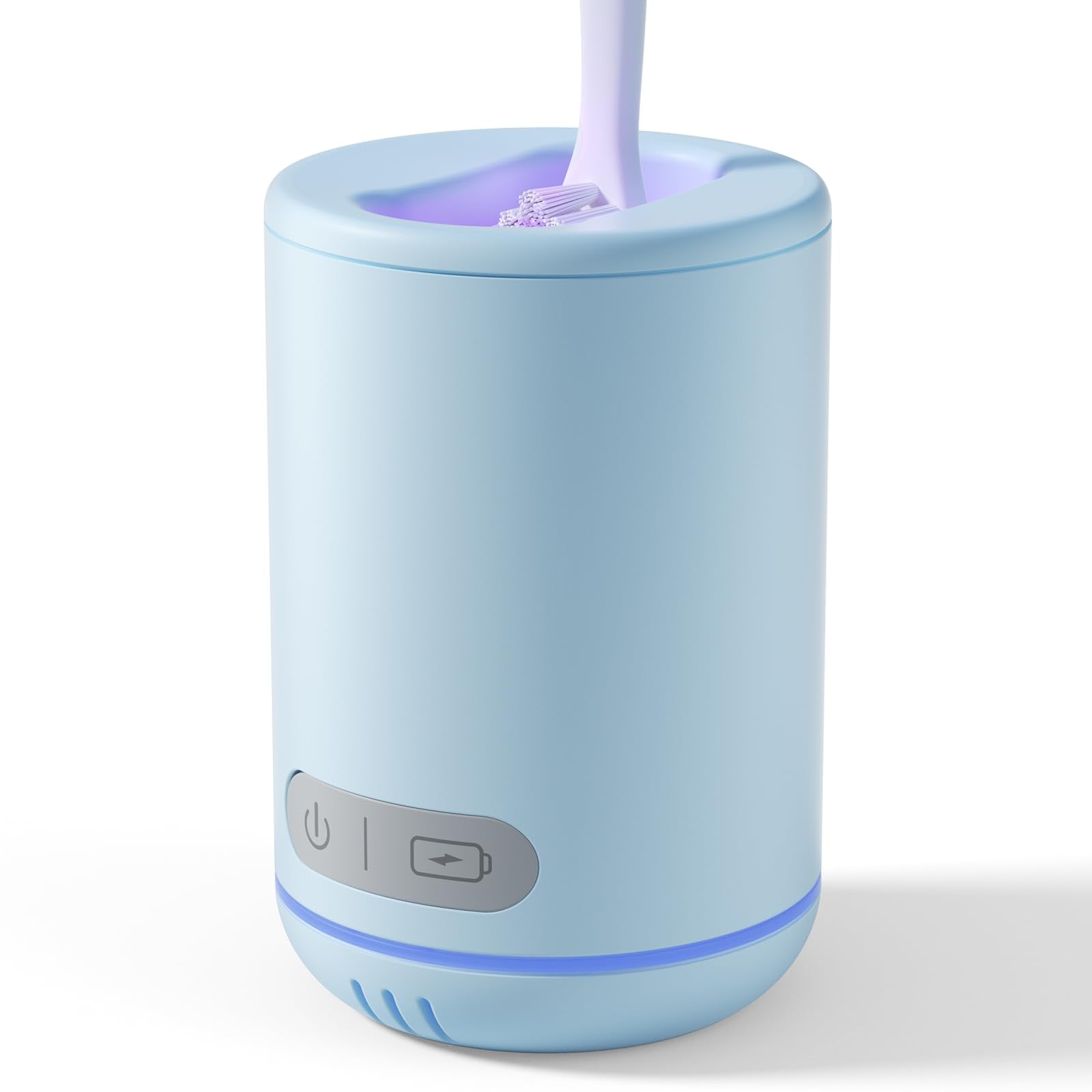 Astinphere UV Toothbrush Holder Travel Case blue - front view