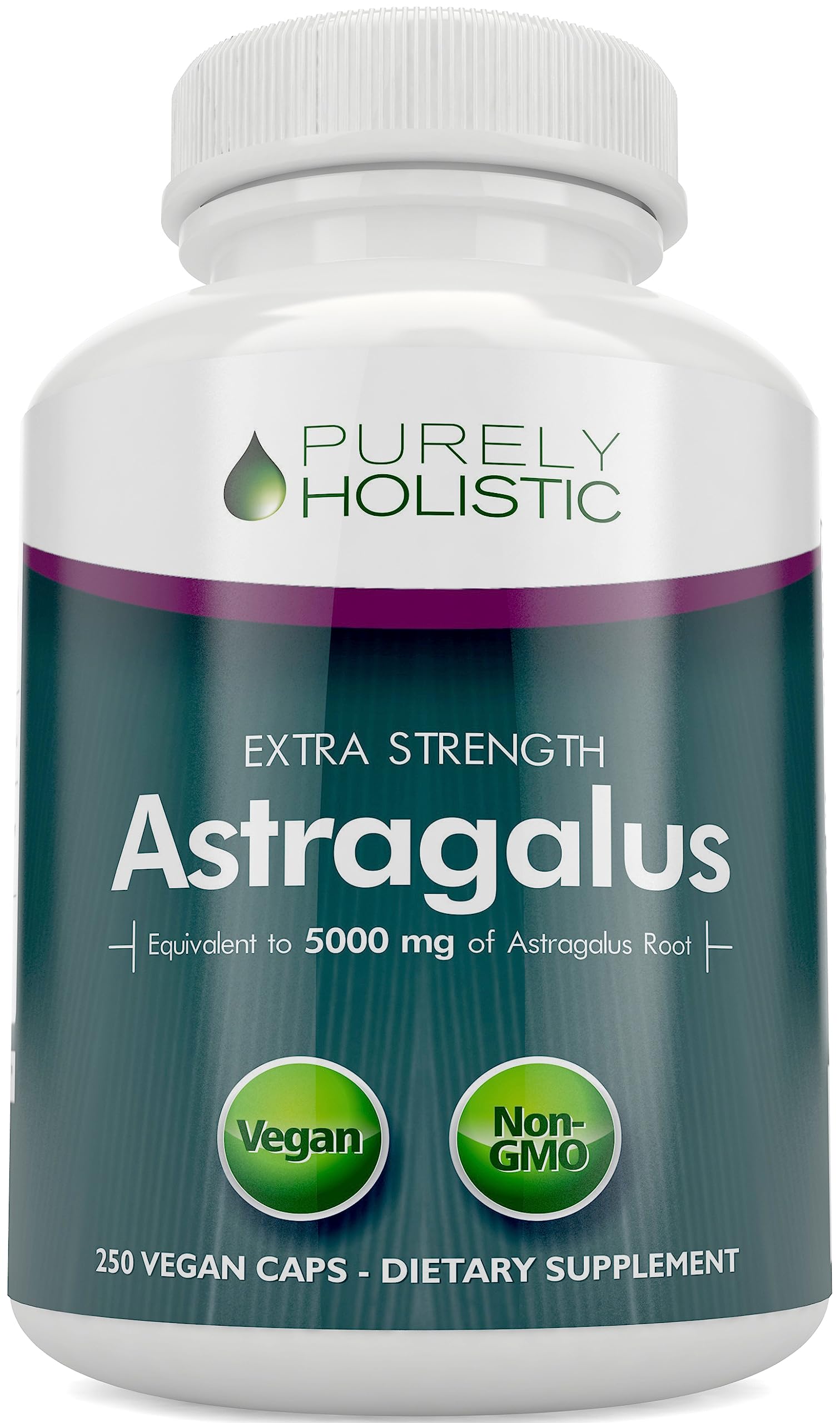Bottle of Astragalus Capsules showing 250 capsules