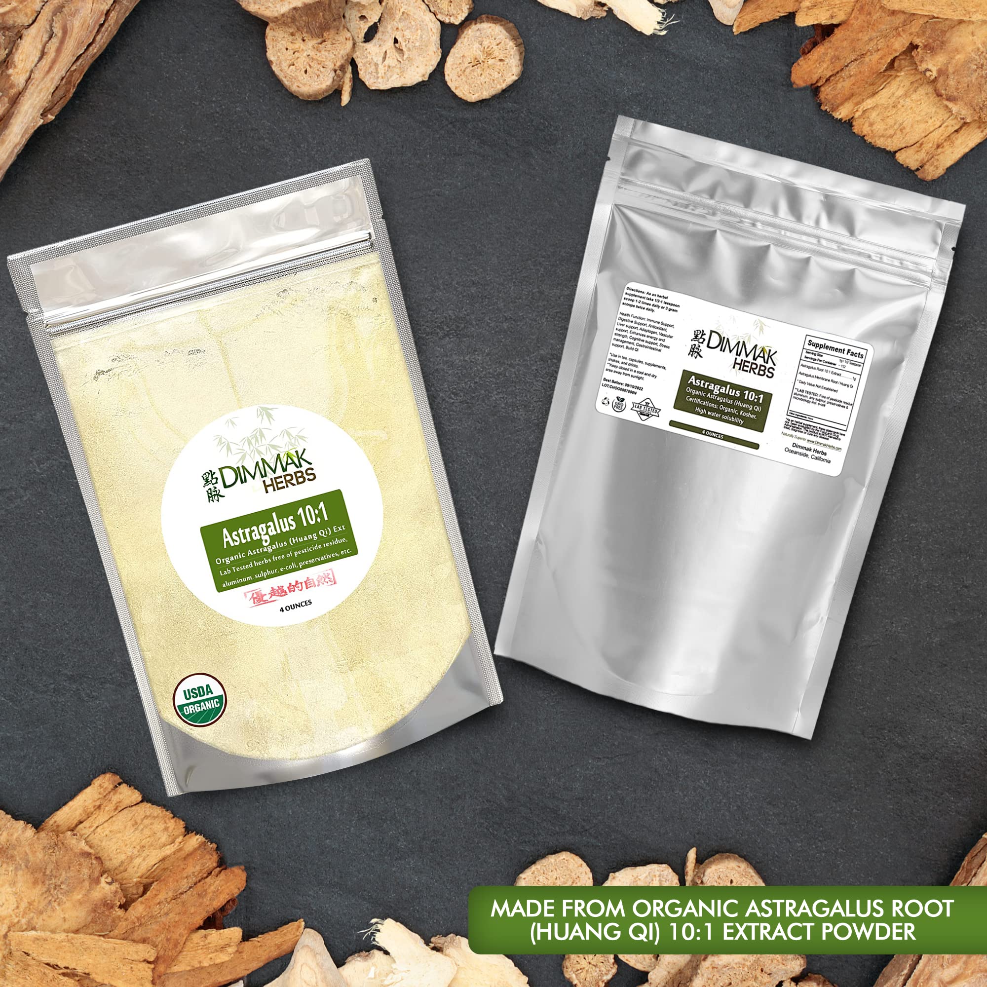 Huang Qi Astragalus 10:1 extract packaging label