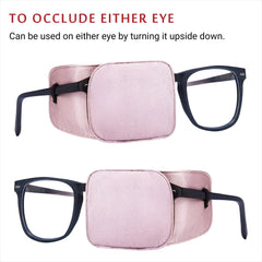 Eye patch can be used on either eye by turning it upside down