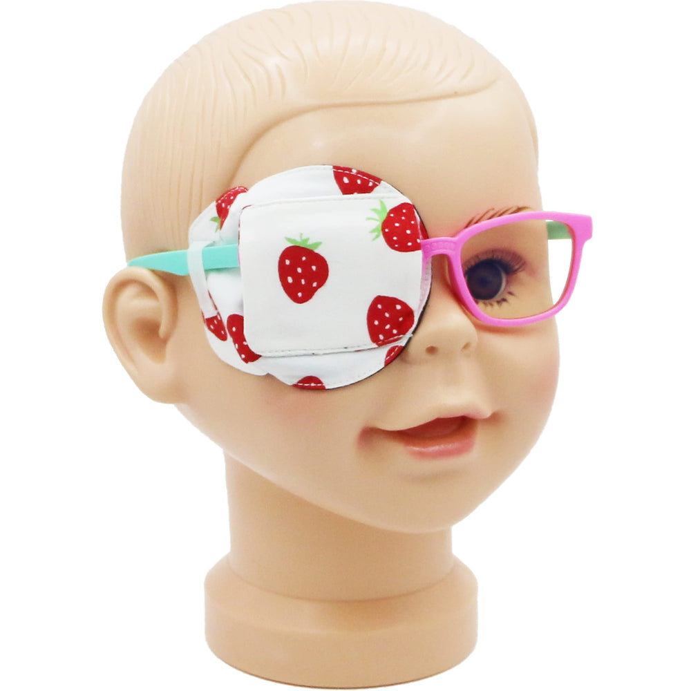 Astropic 3D Cotton & Silk Eye Patch for Kids – Right Eye Strawberry
