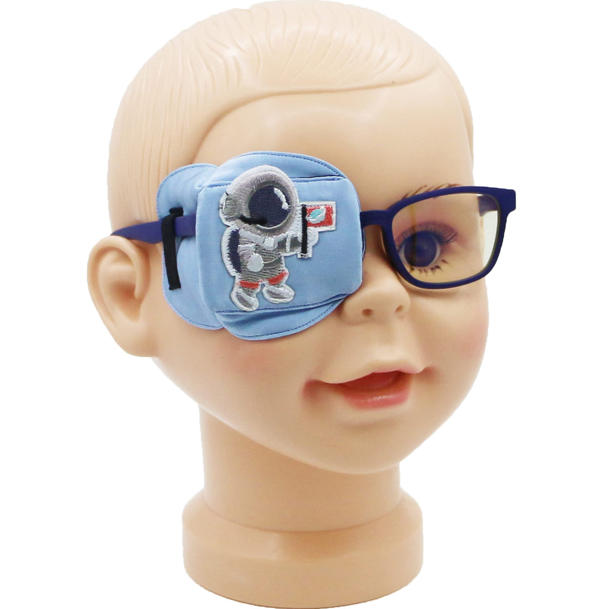 Astropic 3D Silk Eye Patch for Kids - Blue Astronaut design for the Right Eye