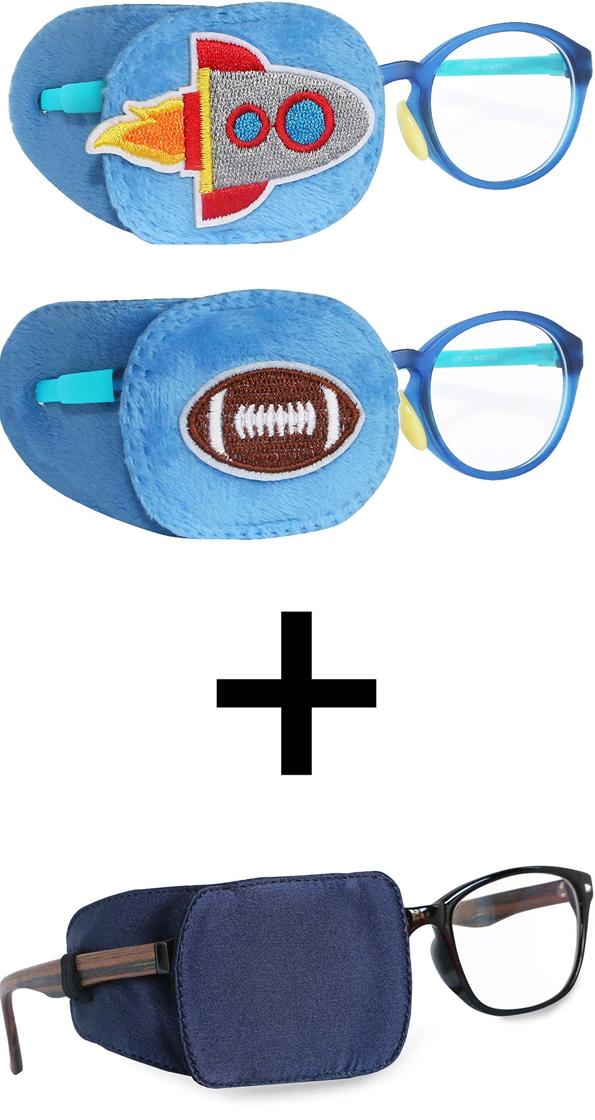 Astropic boys eye patches rocket design