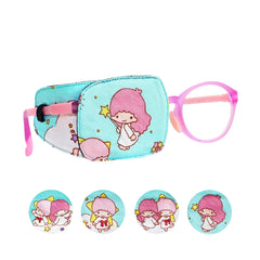 Astropic eye patch for kids - right eye with fairy wand over-glasses design