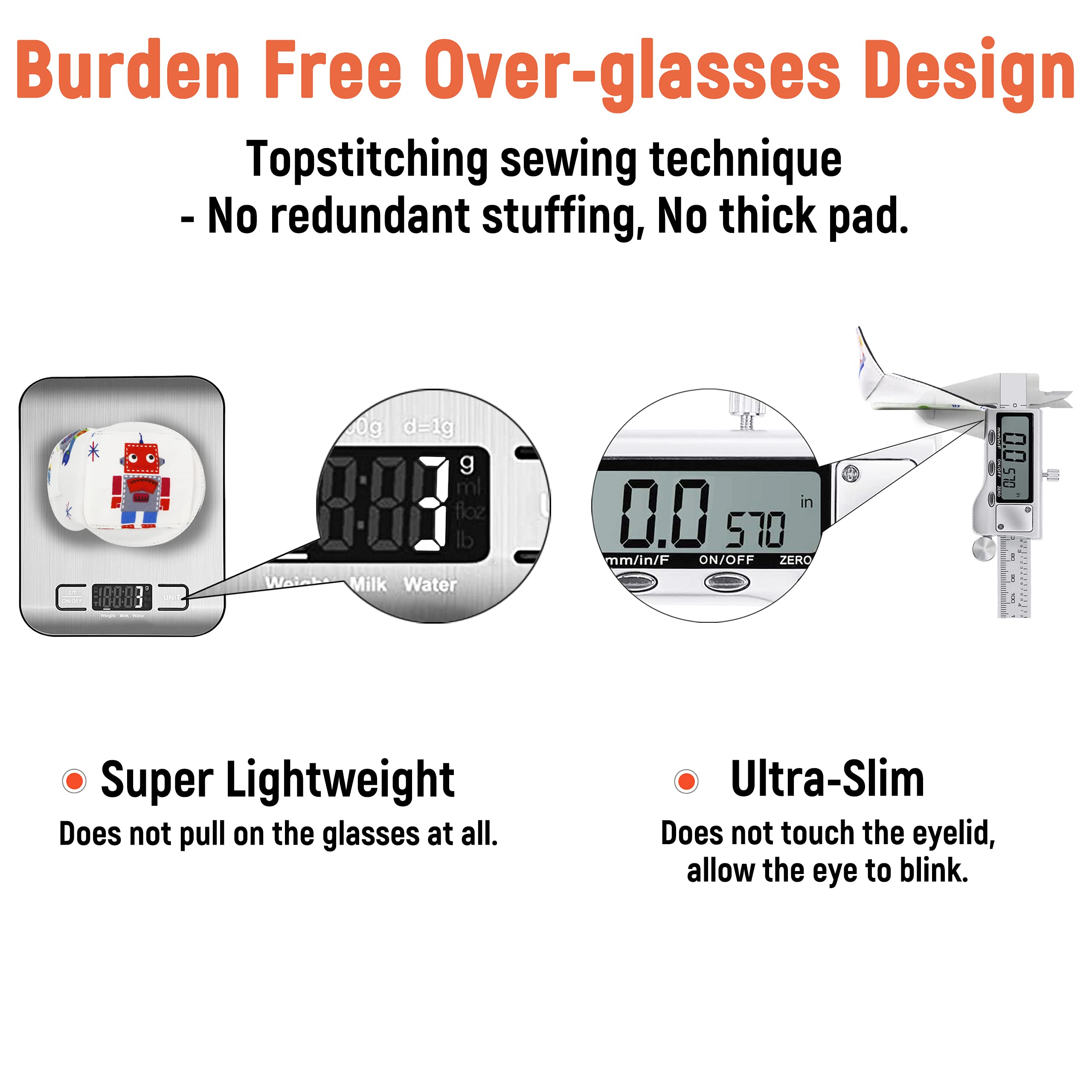 Washable and reusable eye patch material for kids