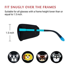 Over-glasses patch design for kids