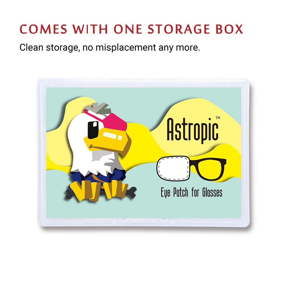 Carrying case included with Astropic eye patch for kids