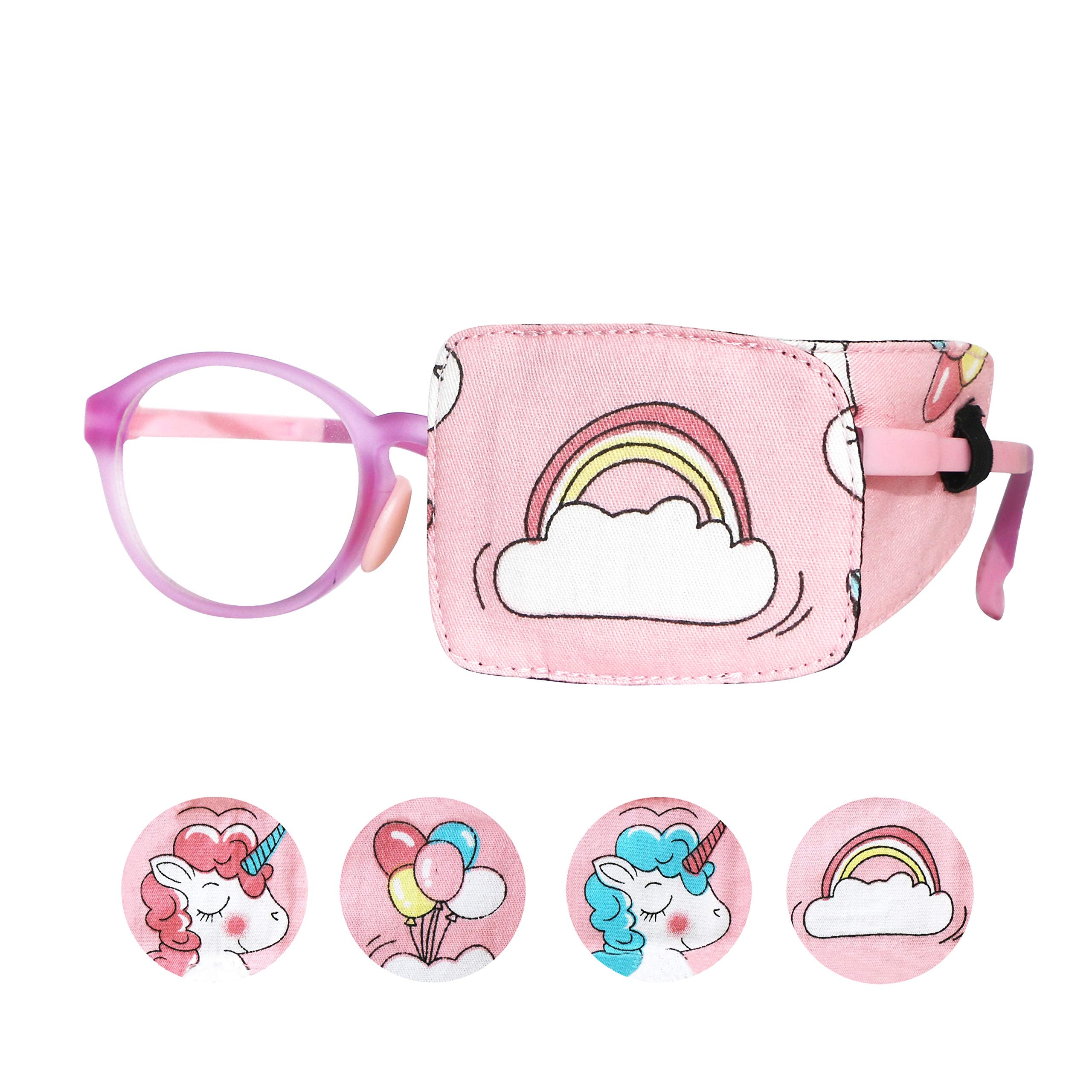 Astropic kids left eye rainbow eye patch front view