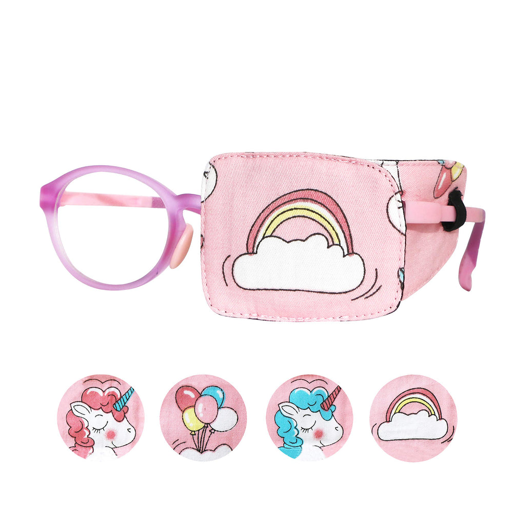 Astropic kids left eye rainbow eye patch front view