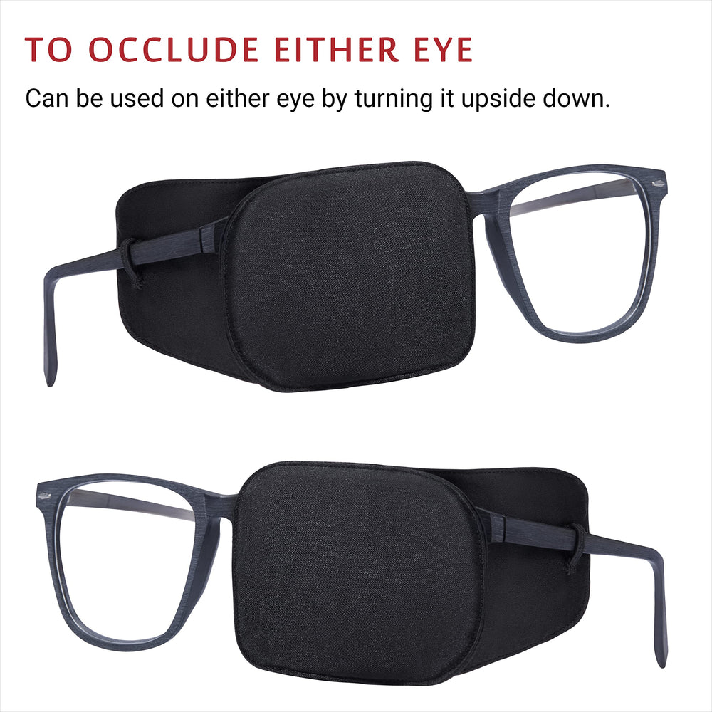 Eye patch usable for left eye or right eye when flipped