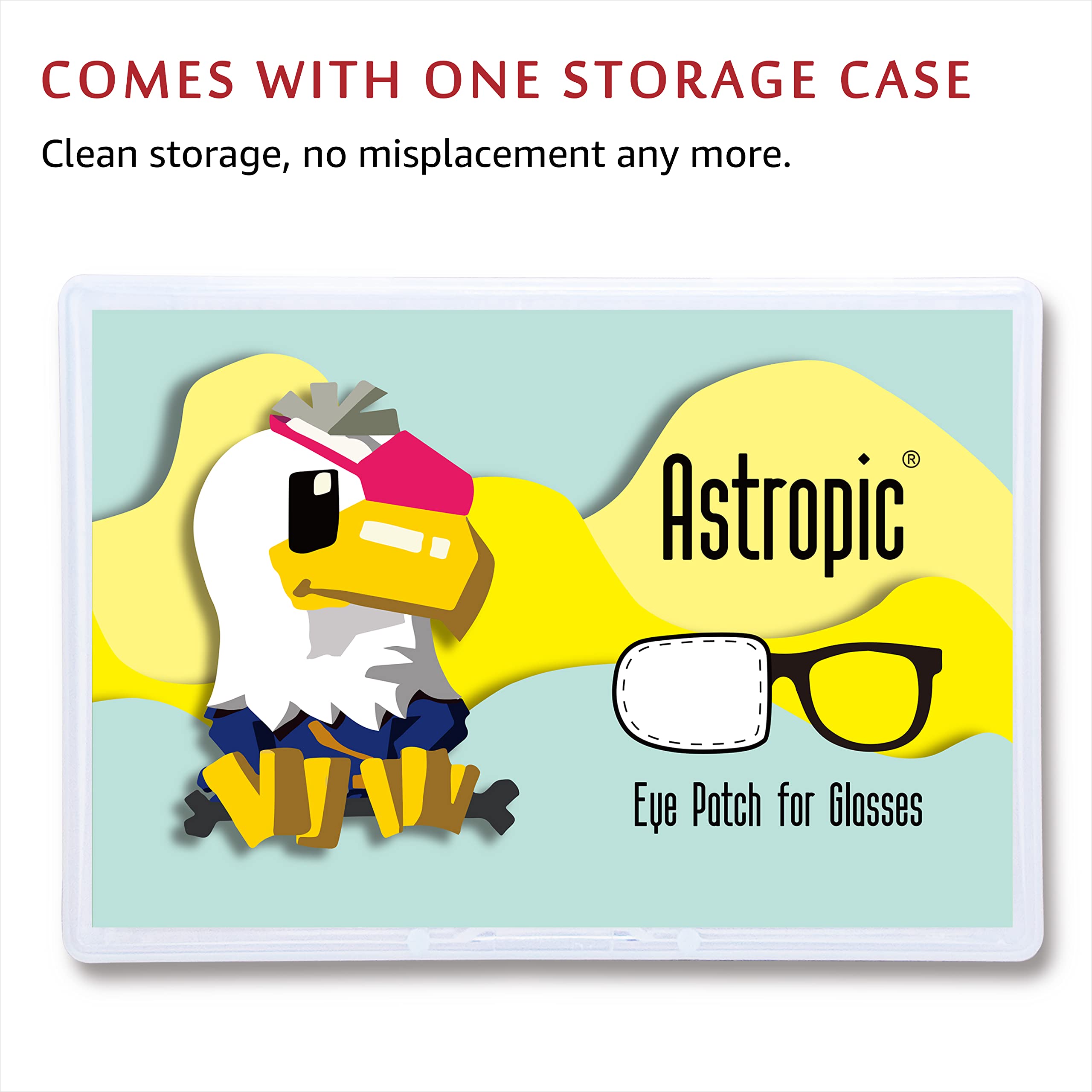 Black large eye patch suitable for big glasses frames