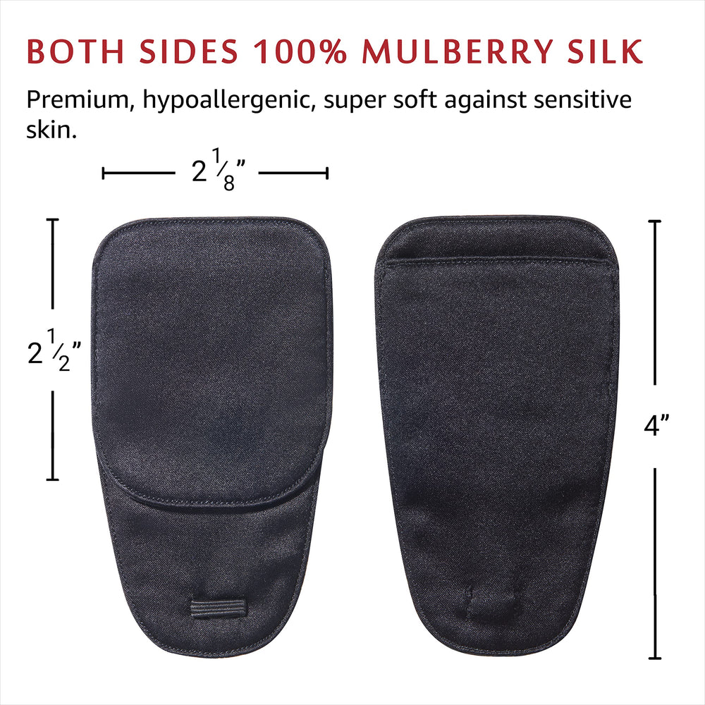 2-pack silk eye patches made from 100% Mulberry silk