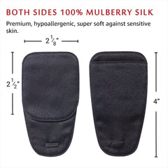 2-pack silk eye patches made from 100% Mulberry silk
