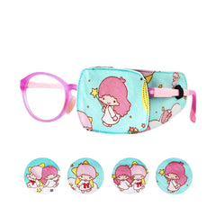 Astropic left eye patch for kids with glasses featuring fairy magic wand design