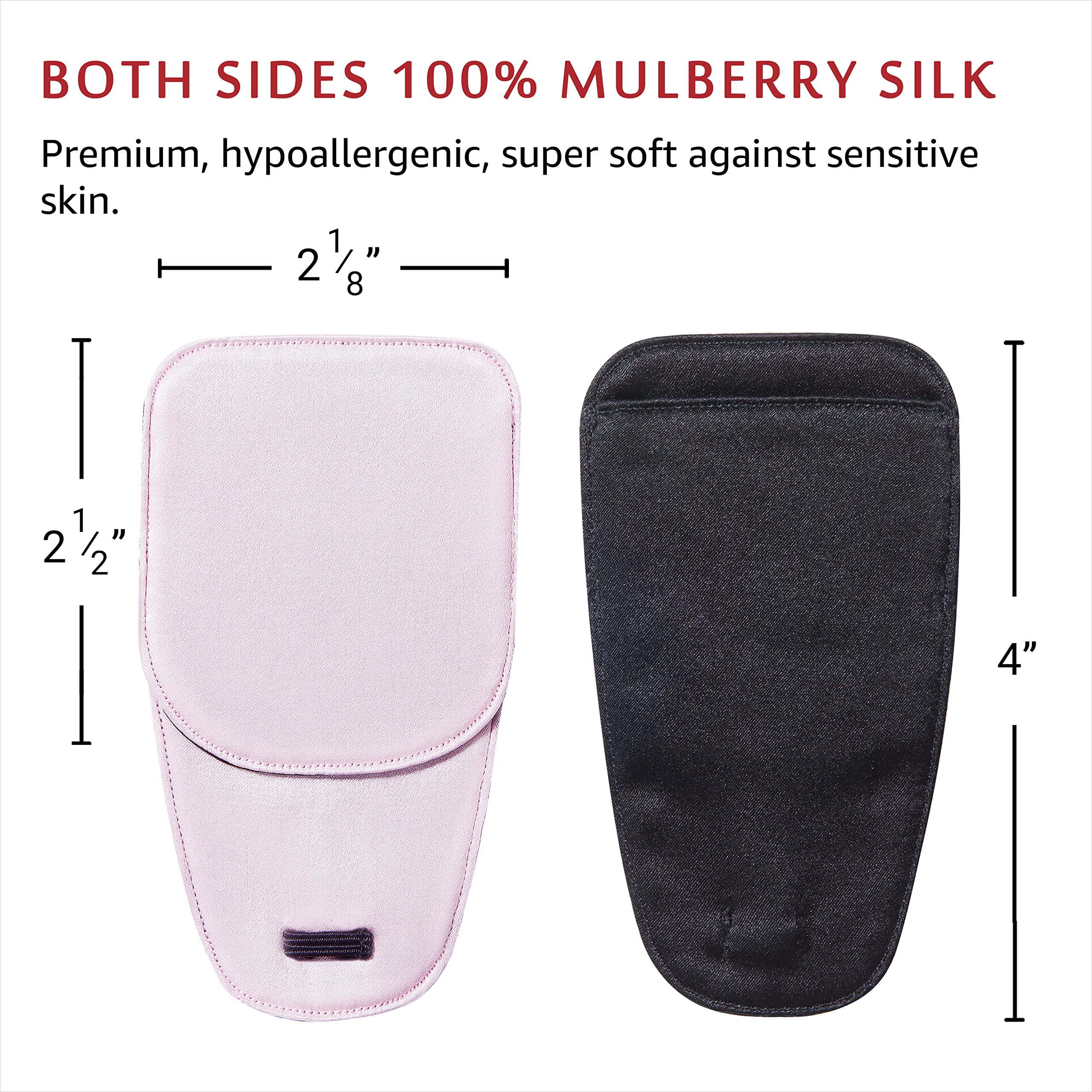 Close-up of 100% Mulberry silk eye patch texture