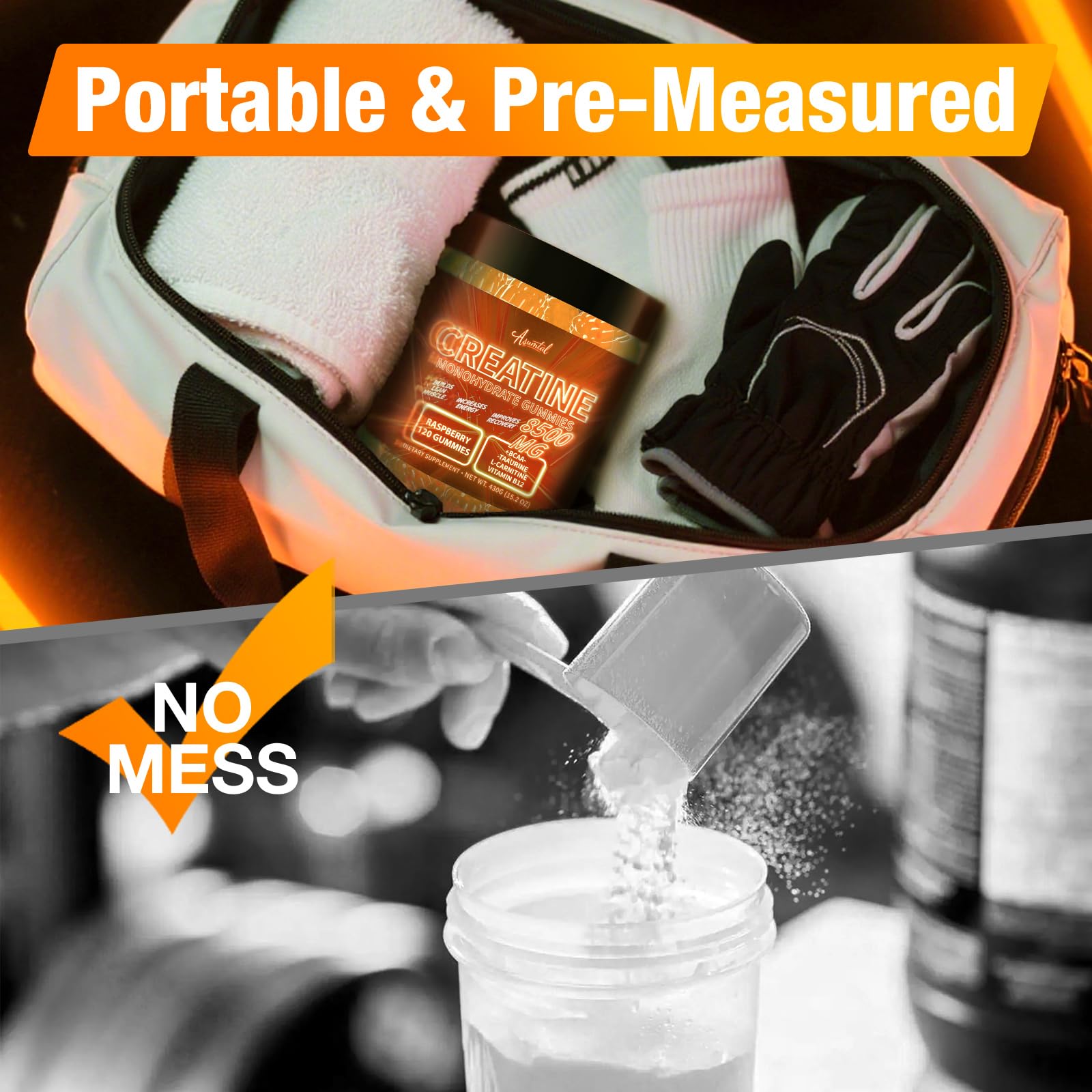 Usage and serving guidance for Asumtal Creatine Monohydrate Gummies