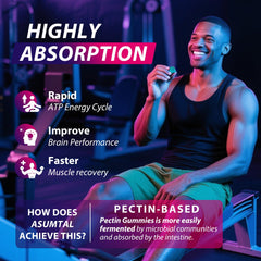 Supplement facts label on Asumtal Creatine Gummies bottle