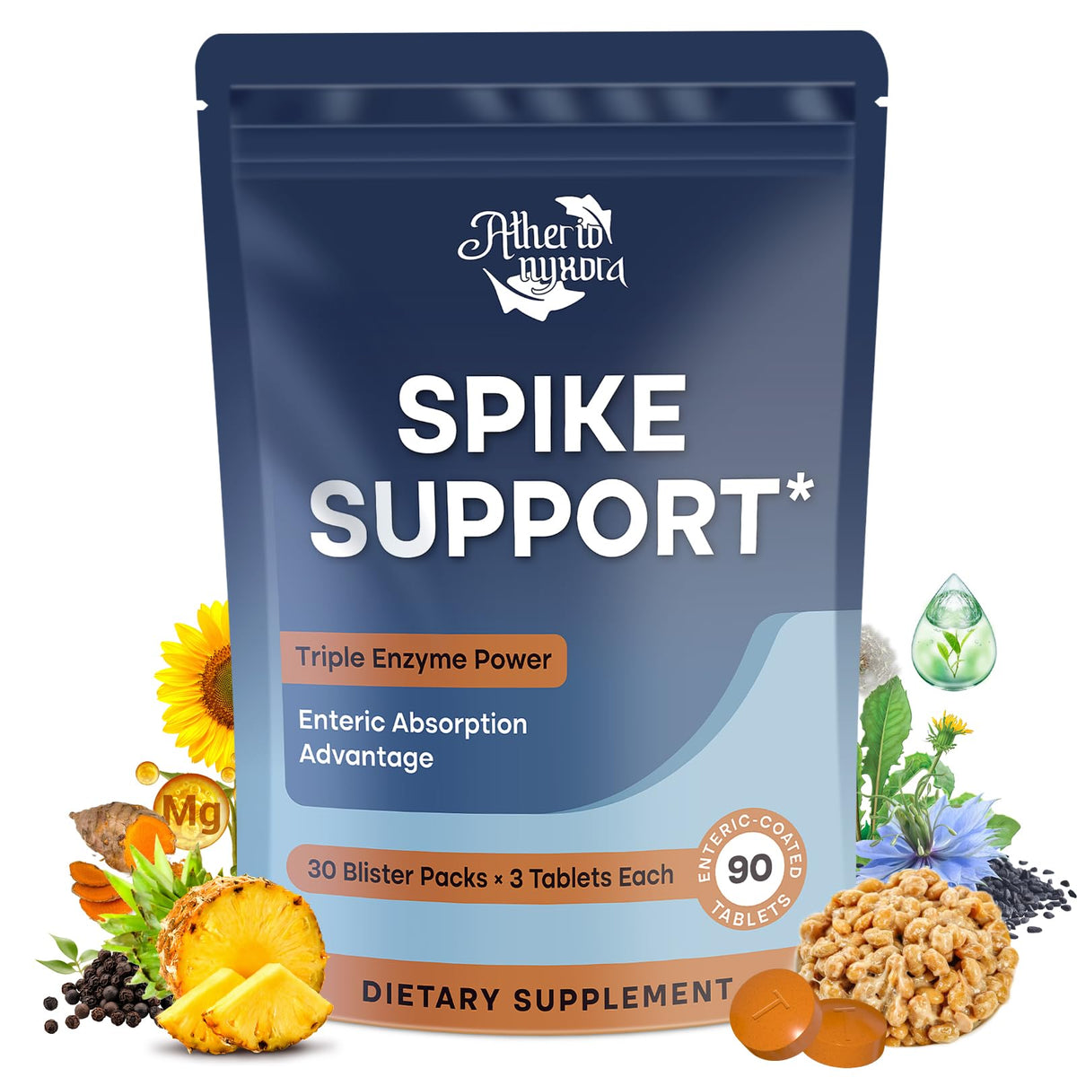 Main product image: Atherionyxora Spike Detox 90 tablets bottle