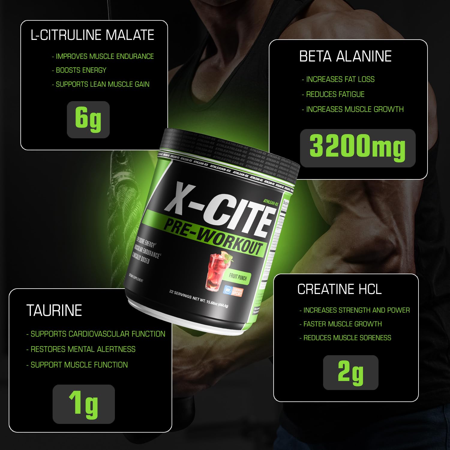 ATHLEAN-RX X-CITE ingredients-panel details natural components supporting endurance and recovery