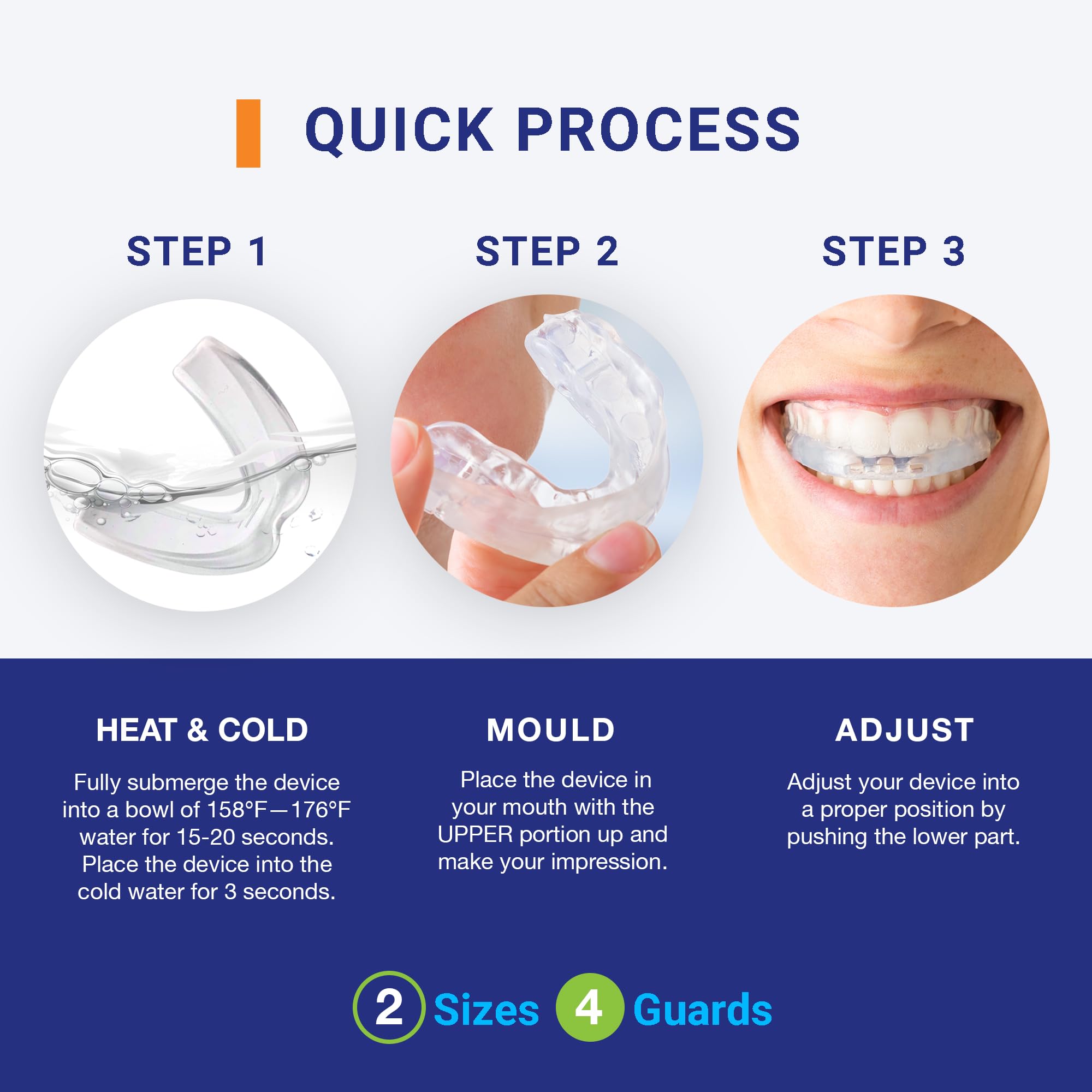 Athletic mouth guard protecting teeth during sports